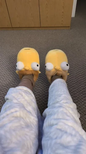 Chaussons Homer Simpson jaune