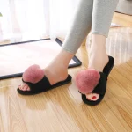 Chaussons Cœur Rose Fourrure