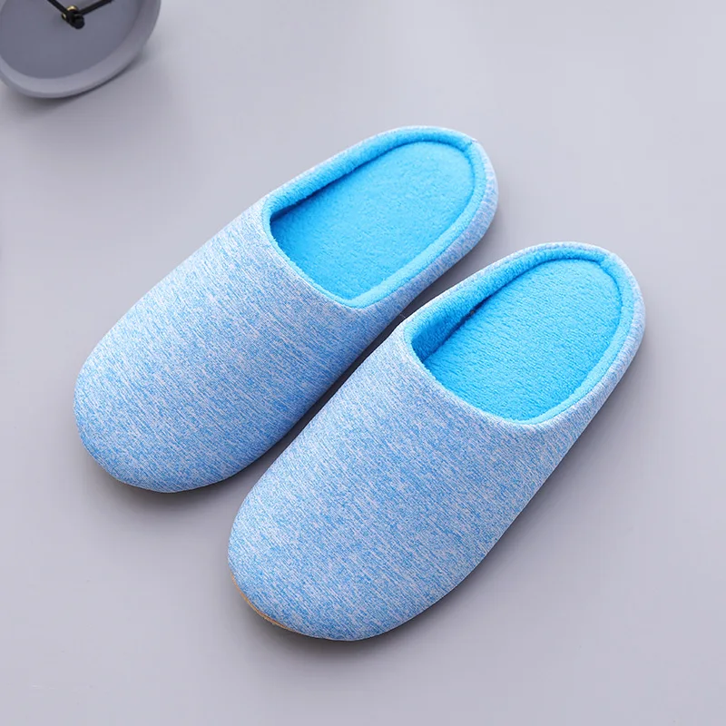 Chaussons Mule Coton Bleu