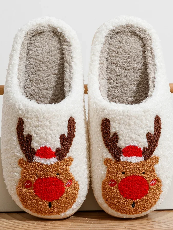Chaussons noël cerf