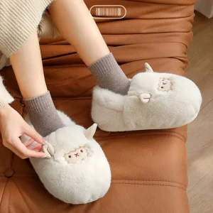 Chaussons Kawaii Mouton blanc