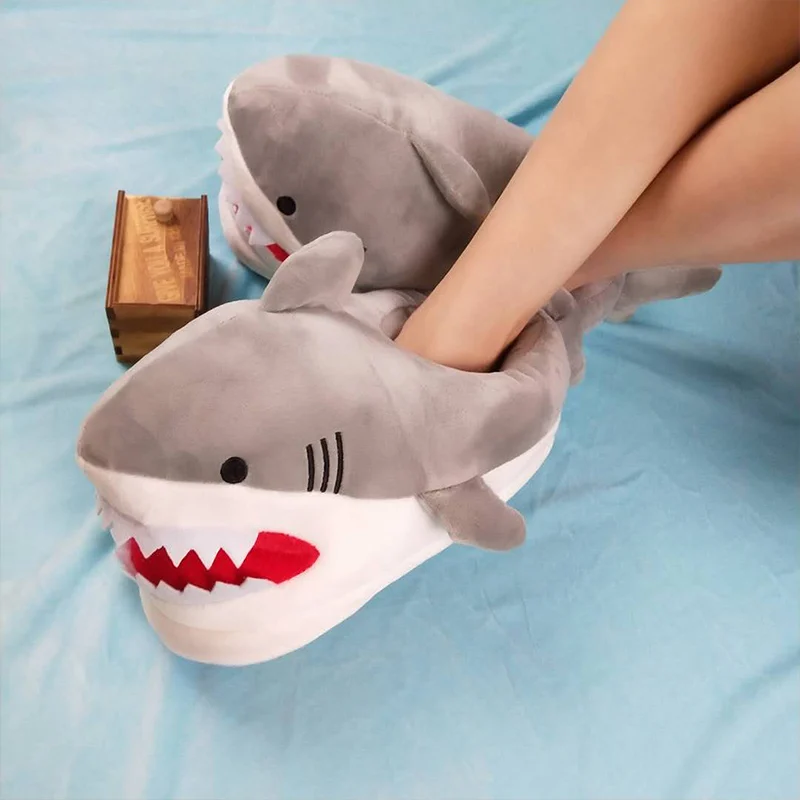 Chaussons Requin Animaux Gris