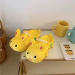 Claquettes Lapin Kawaii Jaune