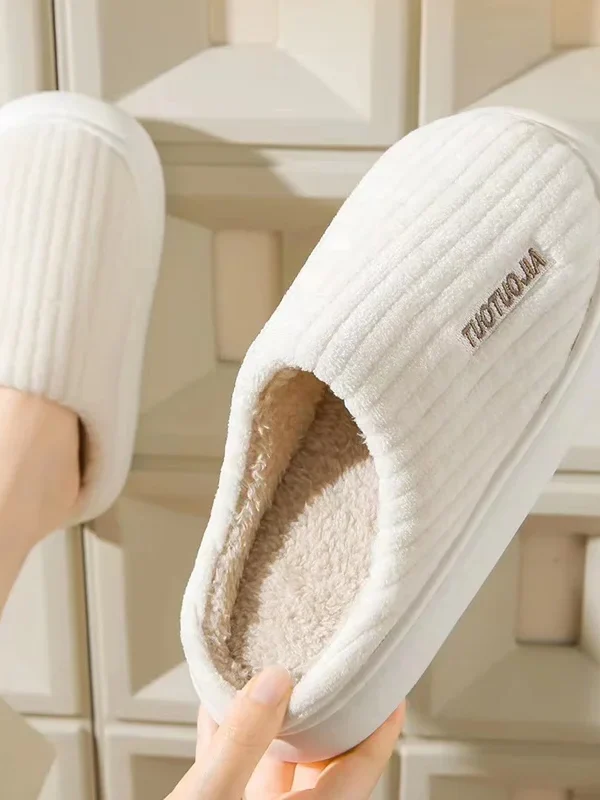 Chaussons Mule Polaire Rayés
