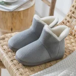 Chaussons Bottines Moumoute Polaire gris