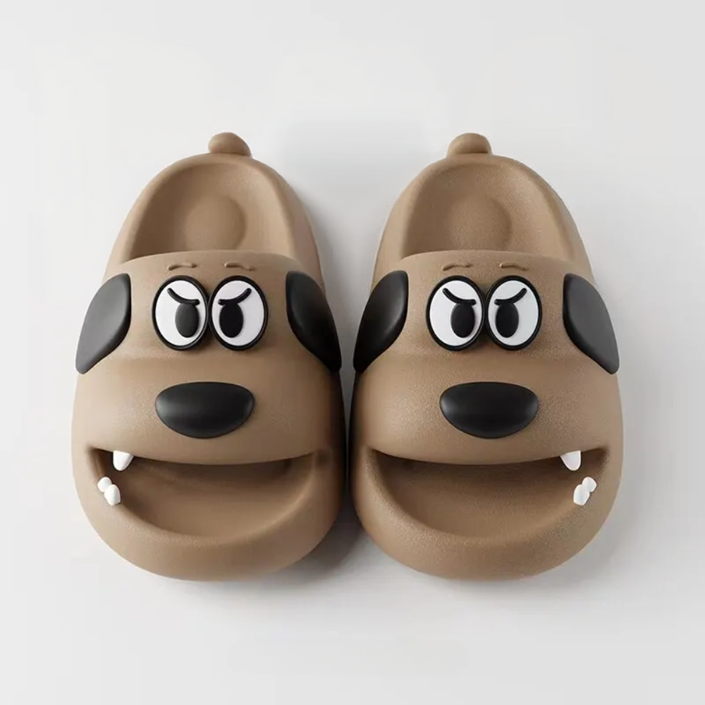 Claquettes Chien Animaux Marron