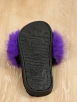 Chaussons Fourrure Semelle Violet