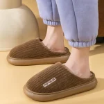 Chaussons Mule Polaire Rayés