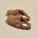 Pantoufle Chaussons Birk Marron