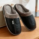 Chaussons Simili Cuir Polaire