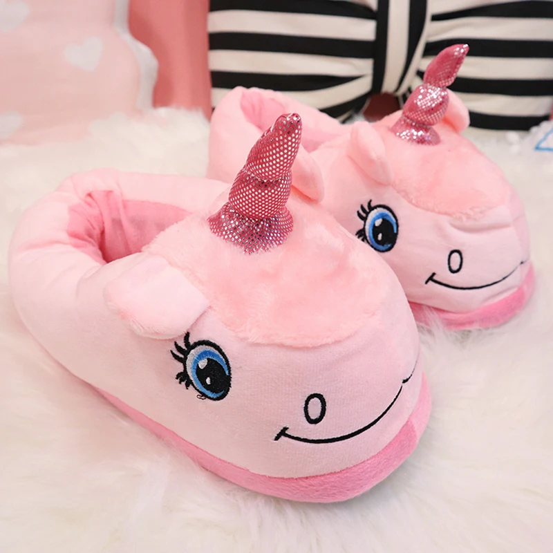 Chaussons Licorne Kawaii Rose