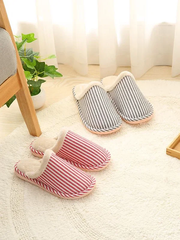 Pantoufles rayés pour femme