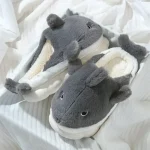 Chaussons Animaux Baleine Gris