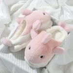 Chaussons Animaux Baleine Rose