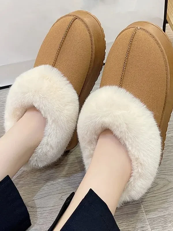 Chaussure en Daim avec fourrure toute douce