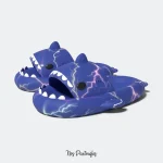 Claquettes Requin Électrique Bleues