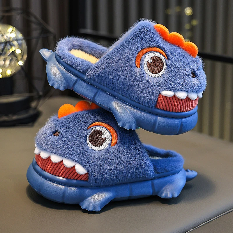 Chaussons Enfant Crocodile Doux Et Chauds – Hiver, Noël, Maison – Antidérapants Et Tout Doux !
