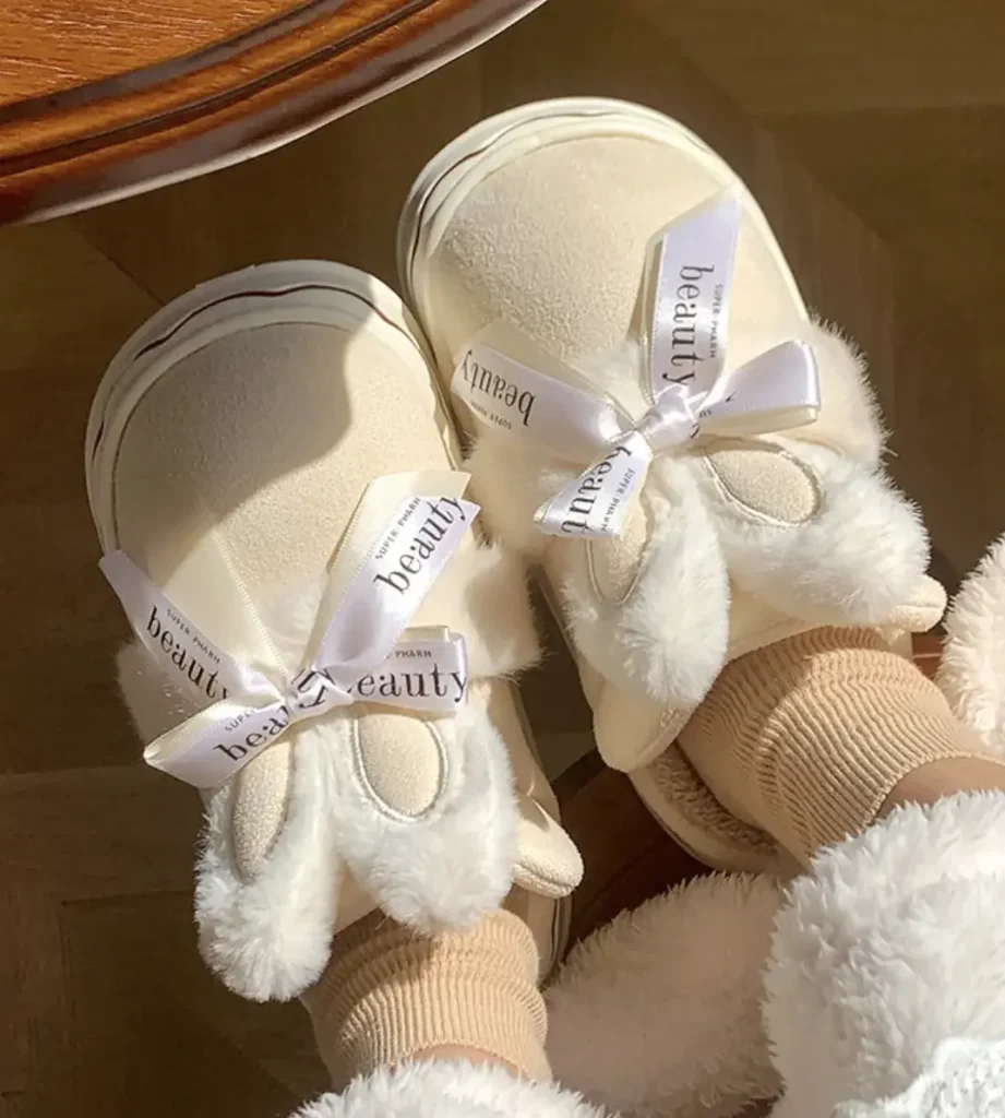 Chausson Femme Fourrure oeilles de lapin