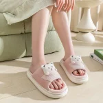 Chaussons Animaux Nounours Lin pour femme