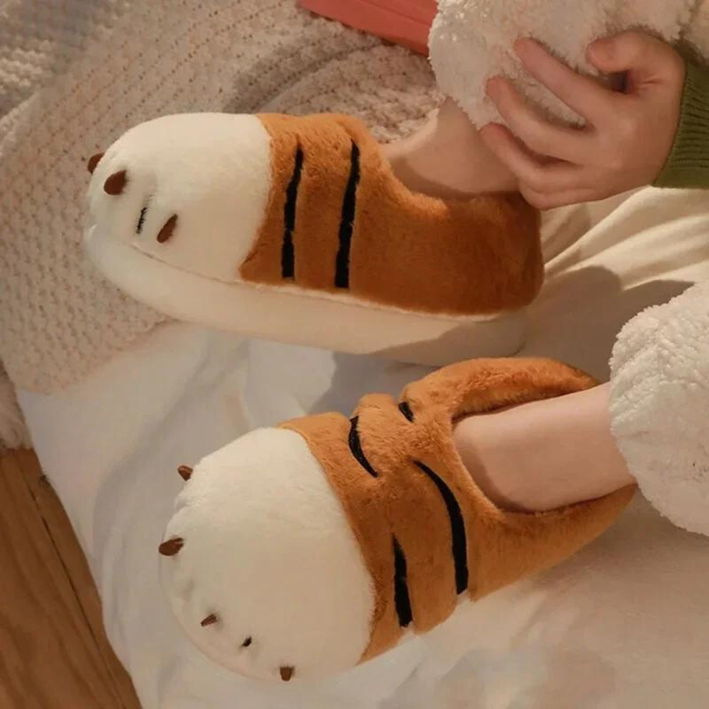 Chaussons Animaux pâtes de Tigre