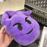 Chaussons émoji Démon violet