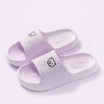 Claquette Femme Confort Nounours Violette