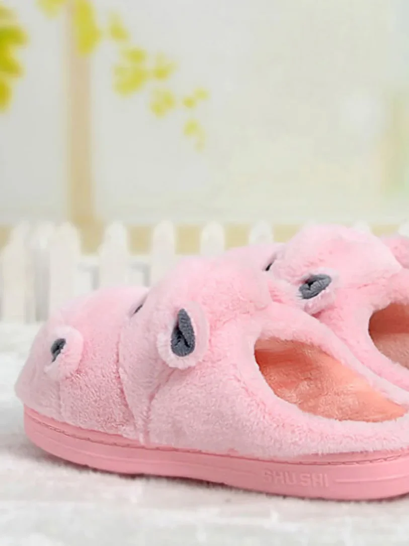 Pantoufles hippopotame rose
