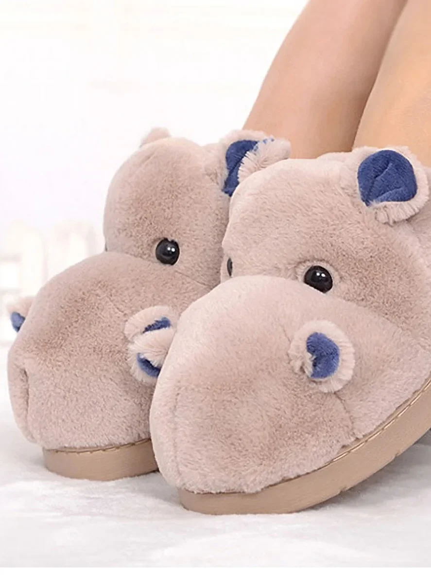 Pantoufles hippopotame marrons