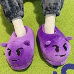 chaussons smiley démon violet