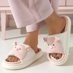 Claquettes Animaux Kawaii Cochon Lin