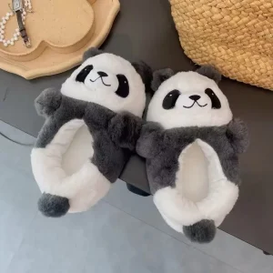 Pantoufles animaux panda Noir et Blanc