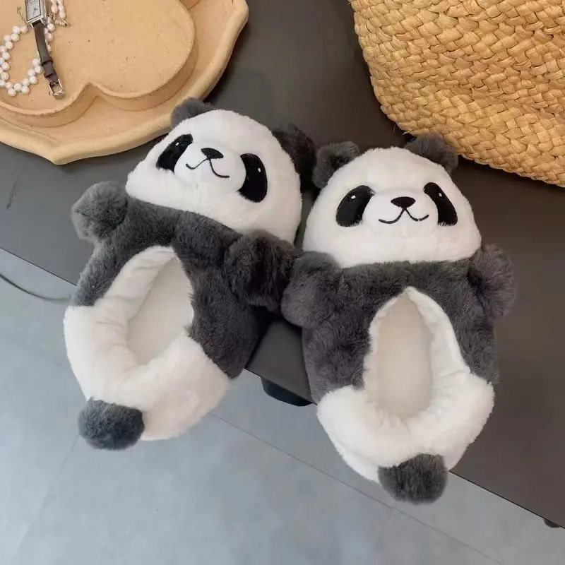 Pantoufles D'hiver Panda Pour Fille - Taille 31 - Coton Doux Et Chaud - Semelle Antidérapante