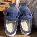 Chausson Animaux Fourrure Requin Bleu