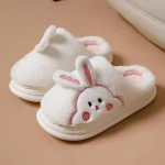 Chausson Confortable Mule Lapin Blanc