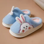 Chausson Confortable Mule Lapin Bleu