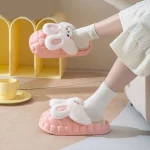 Chausson Fourrure Femme Lapin Kawaii Confortable