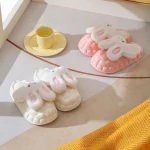 Chausson Fourrure Femme Lapin Kawaii Moumoute