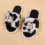 Claquette Fourrure Animaux Vache Hivernale