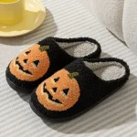 Chausson Halloween Citrouille noir