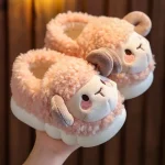 Chausson Enfant Animaux Mouton Rose Complet pour enfant