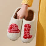 Chausson Mule Cow Boy en tissu doux