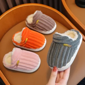 Chausson garçon fille fourrure confort