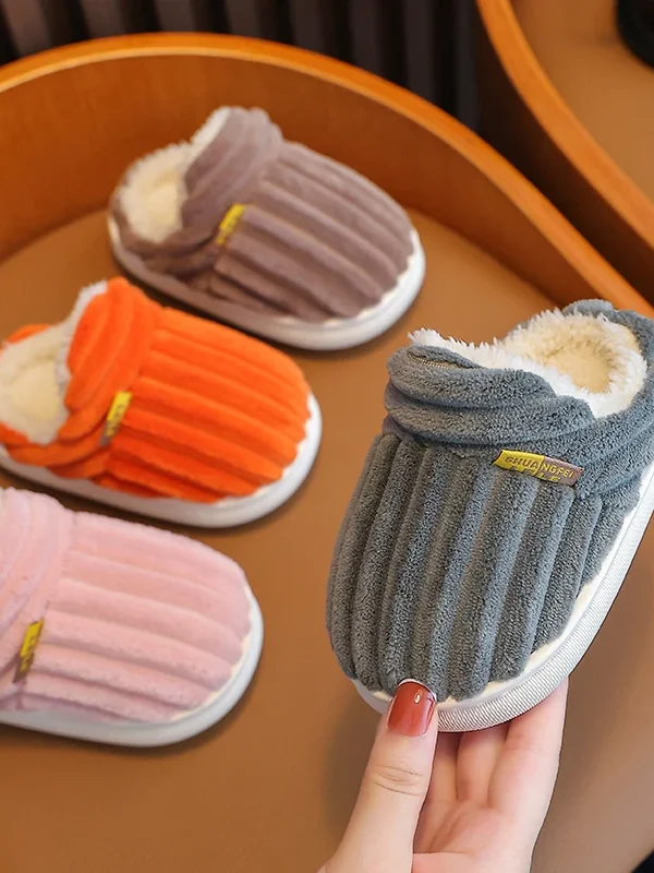 Chausson garçon fille fourrure confort