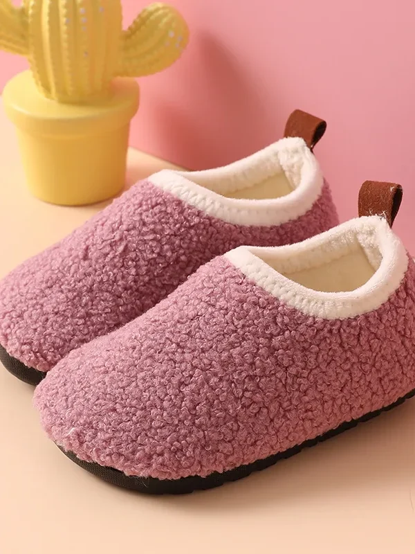 Pantoufles chaudes pour enfants hiver